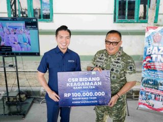 Bank Sultra Salurkan CSR Pembangunan Masjid dan Beasiswa untuk Anak Prajurit Korem 143/HO